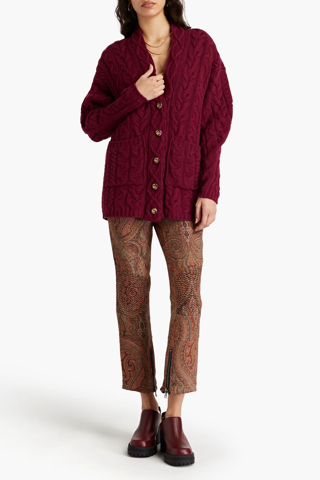 ETRO ケーブルニット カーディガン