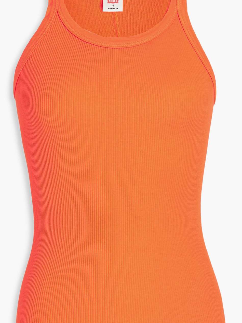 ribbed cotton-jersey tank
