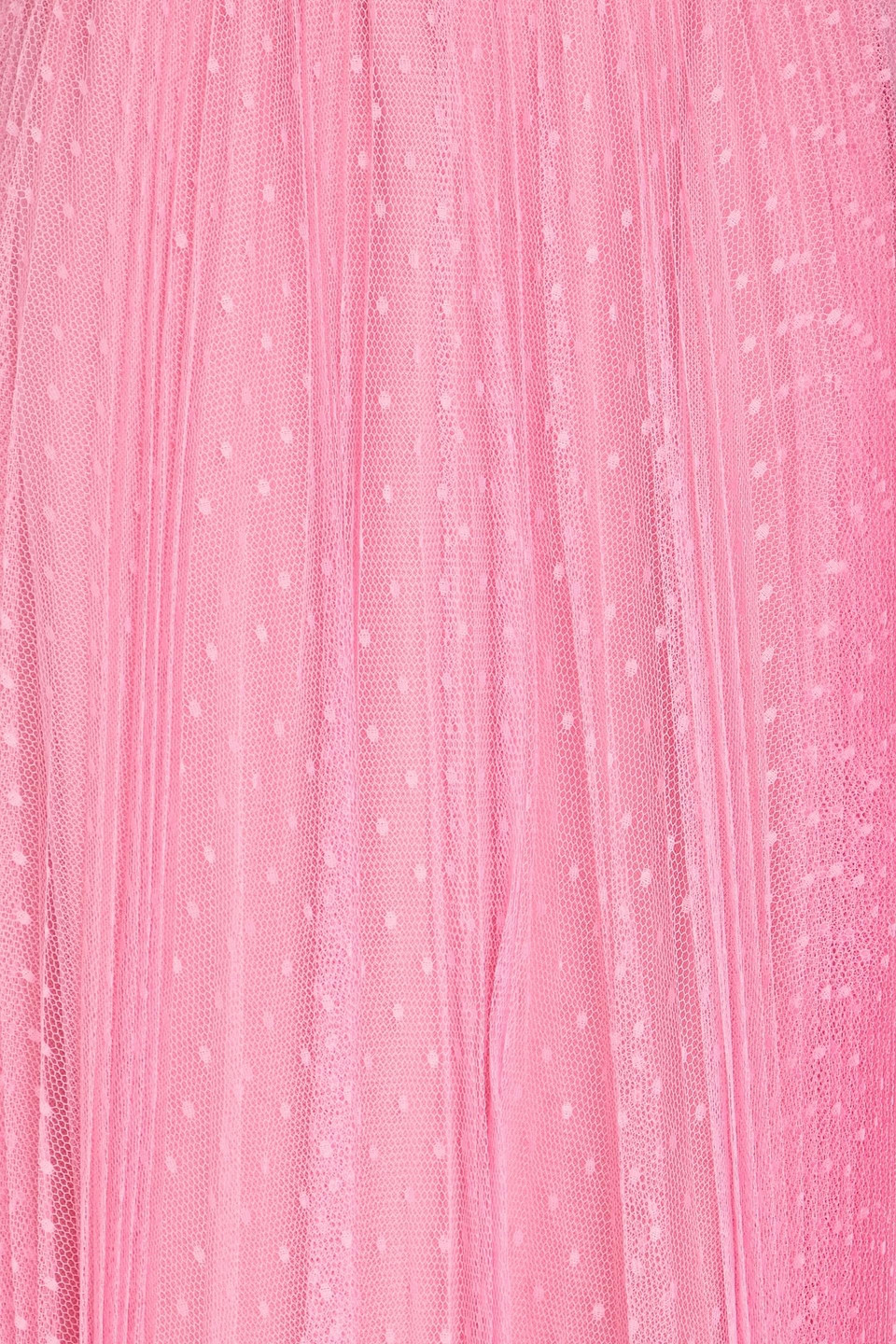 Red Valentino Gathered Point D'esprit Maxi Skirt In Bubblegum