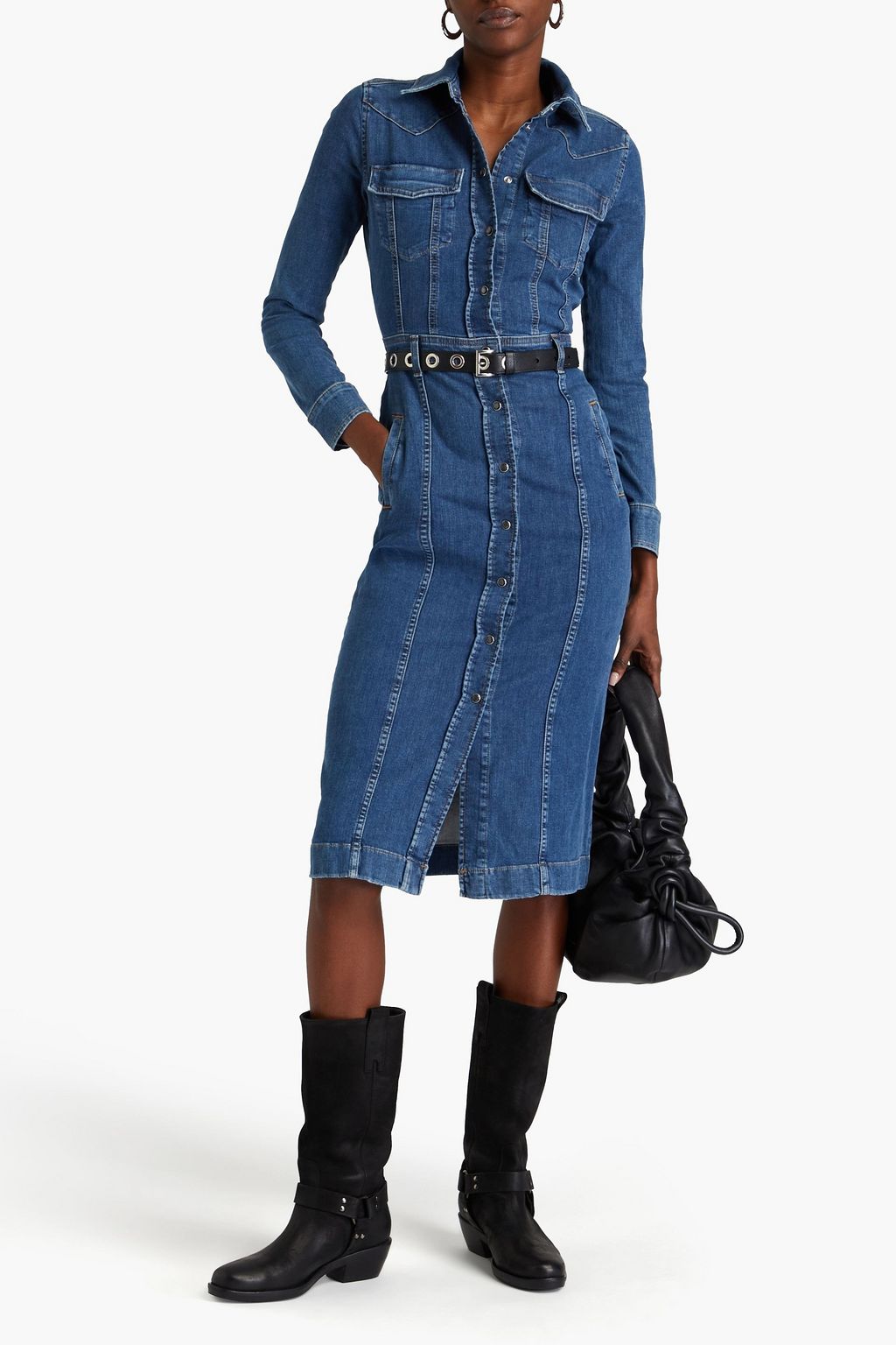 7 FOR ALL MANKIND Luxe Hemdkleid aus Denim