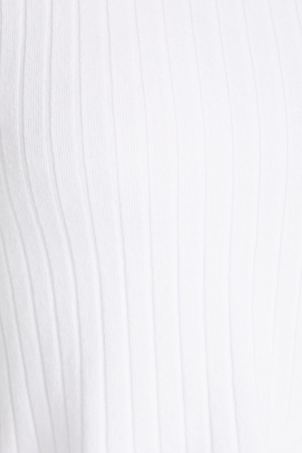 RE/DONE BY HANES Cropped ribbed hemp-blend jersey tank