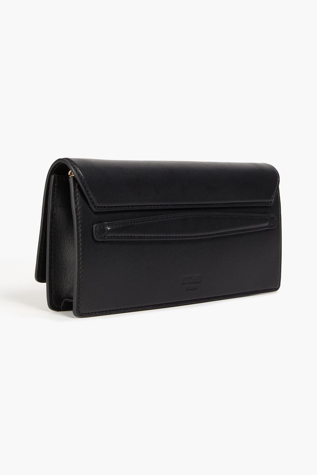 MOSCHINO Appliquéd leather clutch
