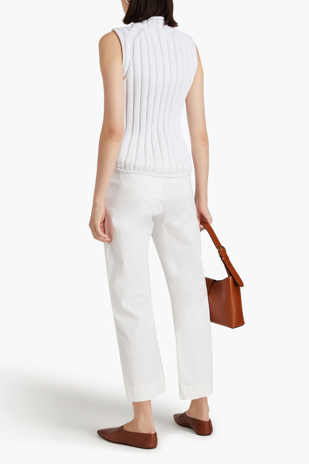 NILI LOTAN Tomboy cotton-blend twill straight-leg pants