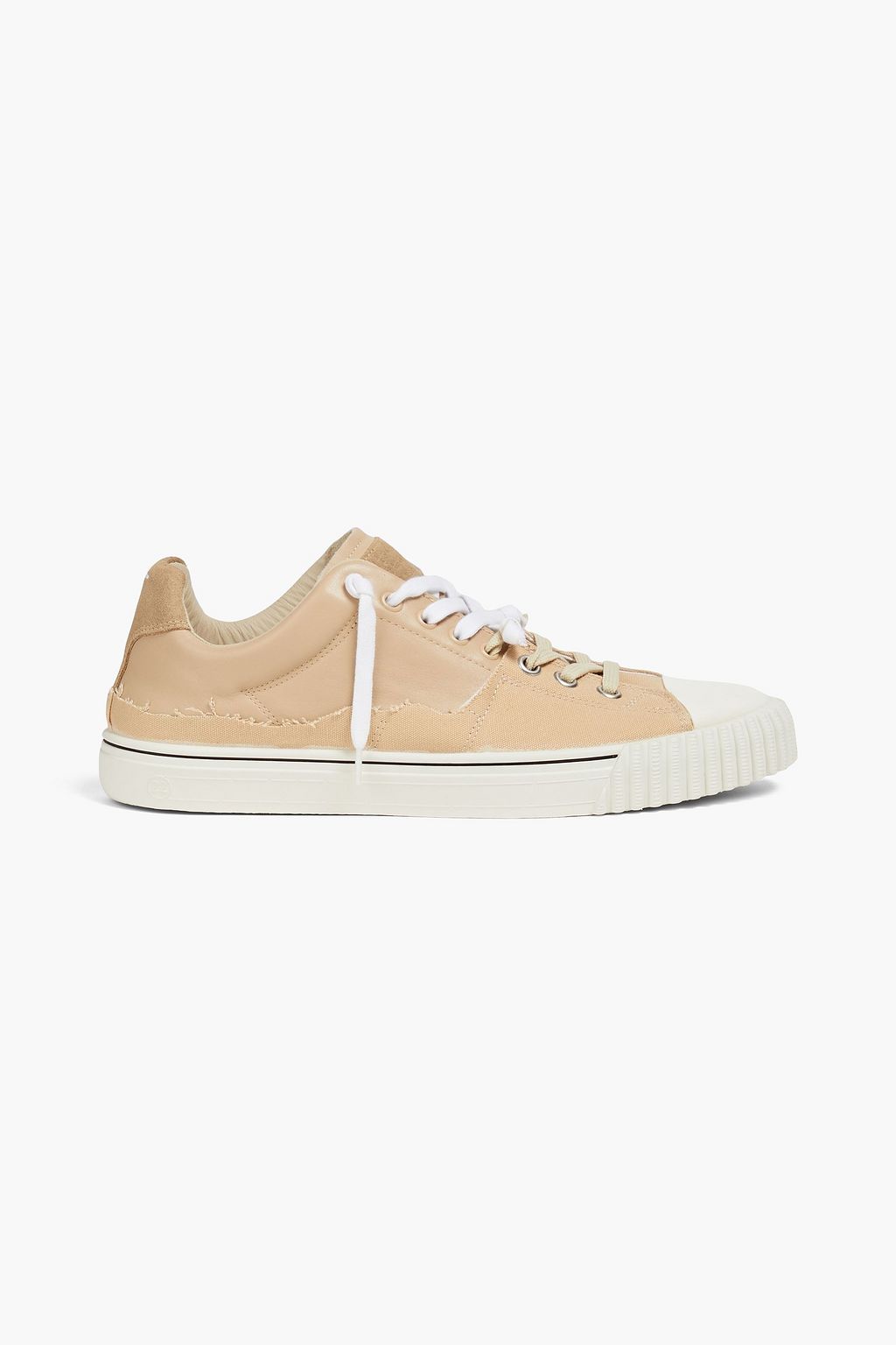 MAISON MARGIELA Canvas, leather and suede sneakers | THE OUTNET