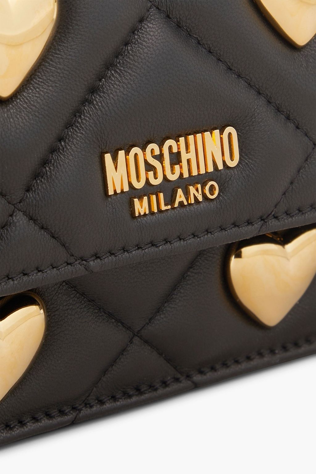MOSCHINO حقيبة كروس بودي من الجلد بتصميم مزركش ومبطّن