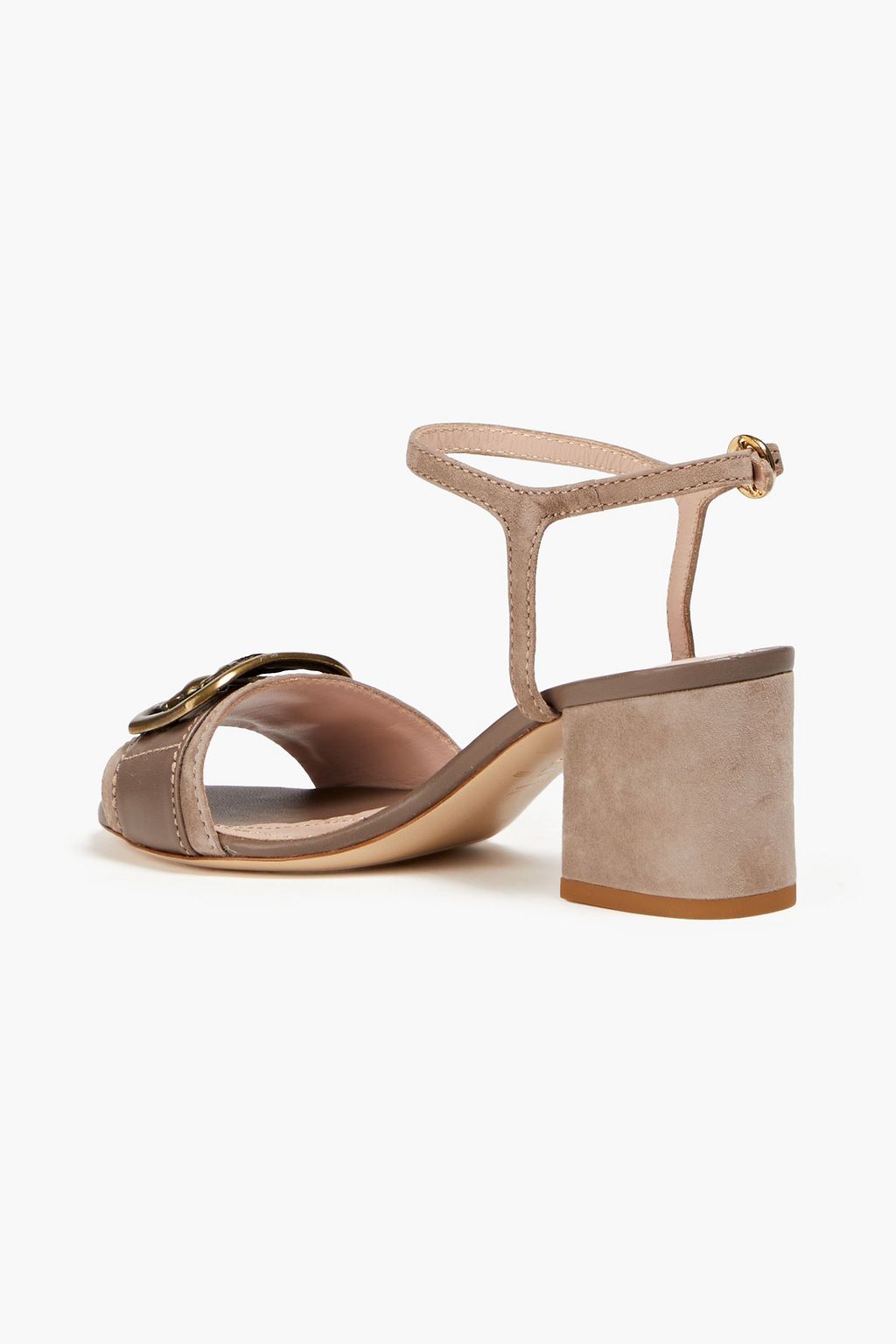 ETRO Embellished leather and suede sandals