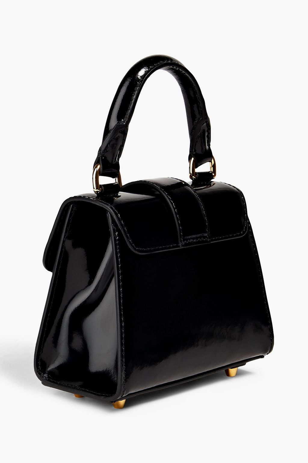 MOSCHINO Heart Lock patent-leather tote