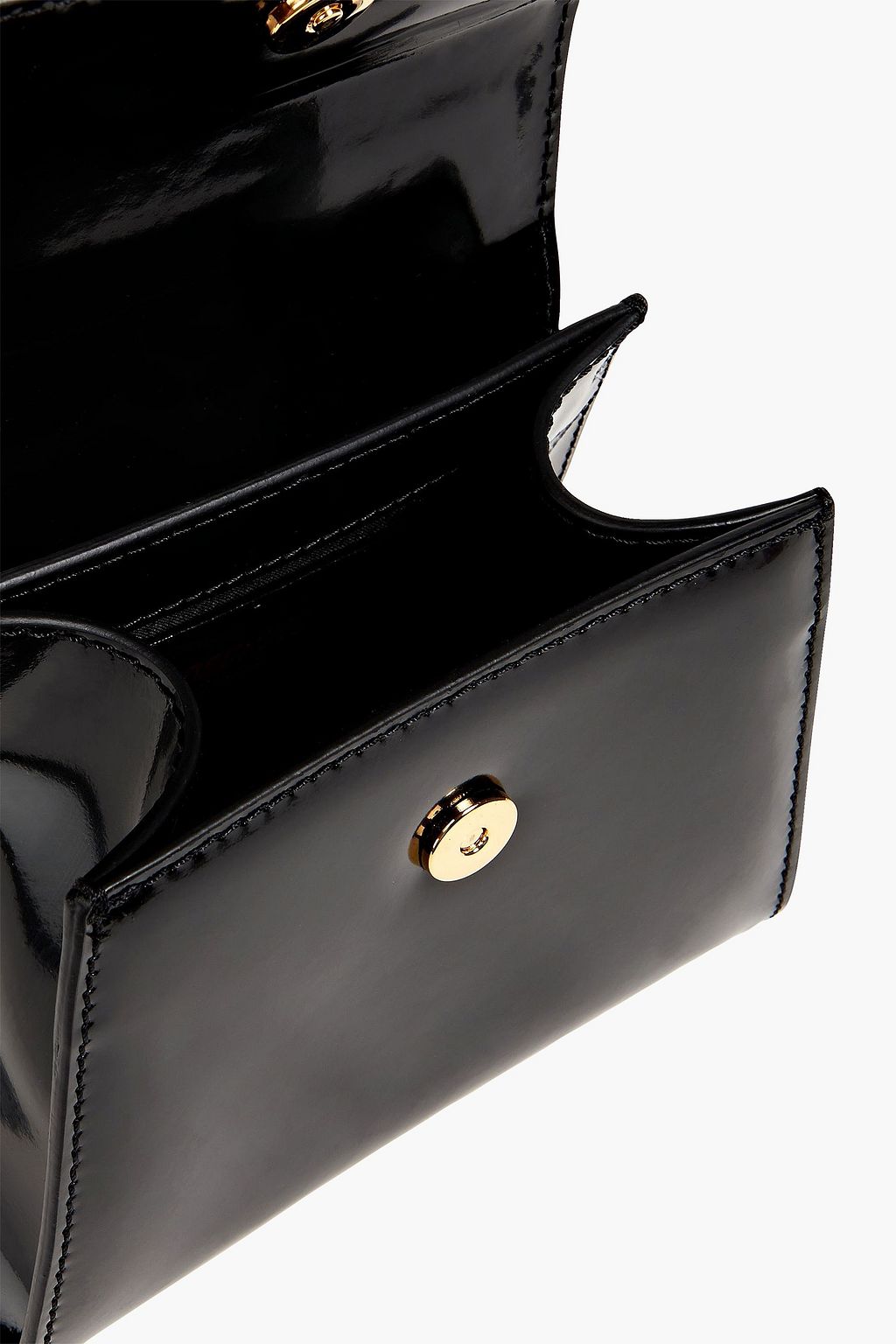 MOSCHINO Heart Lock patent-leather tote