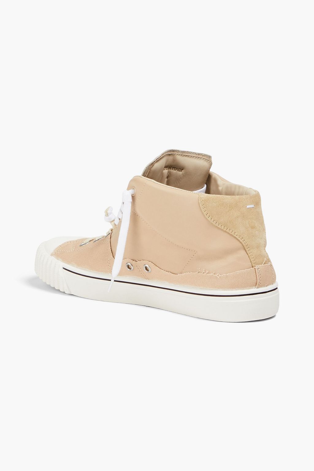 MAISON MARGIELA レザー&スエード ハイカットスニーカー