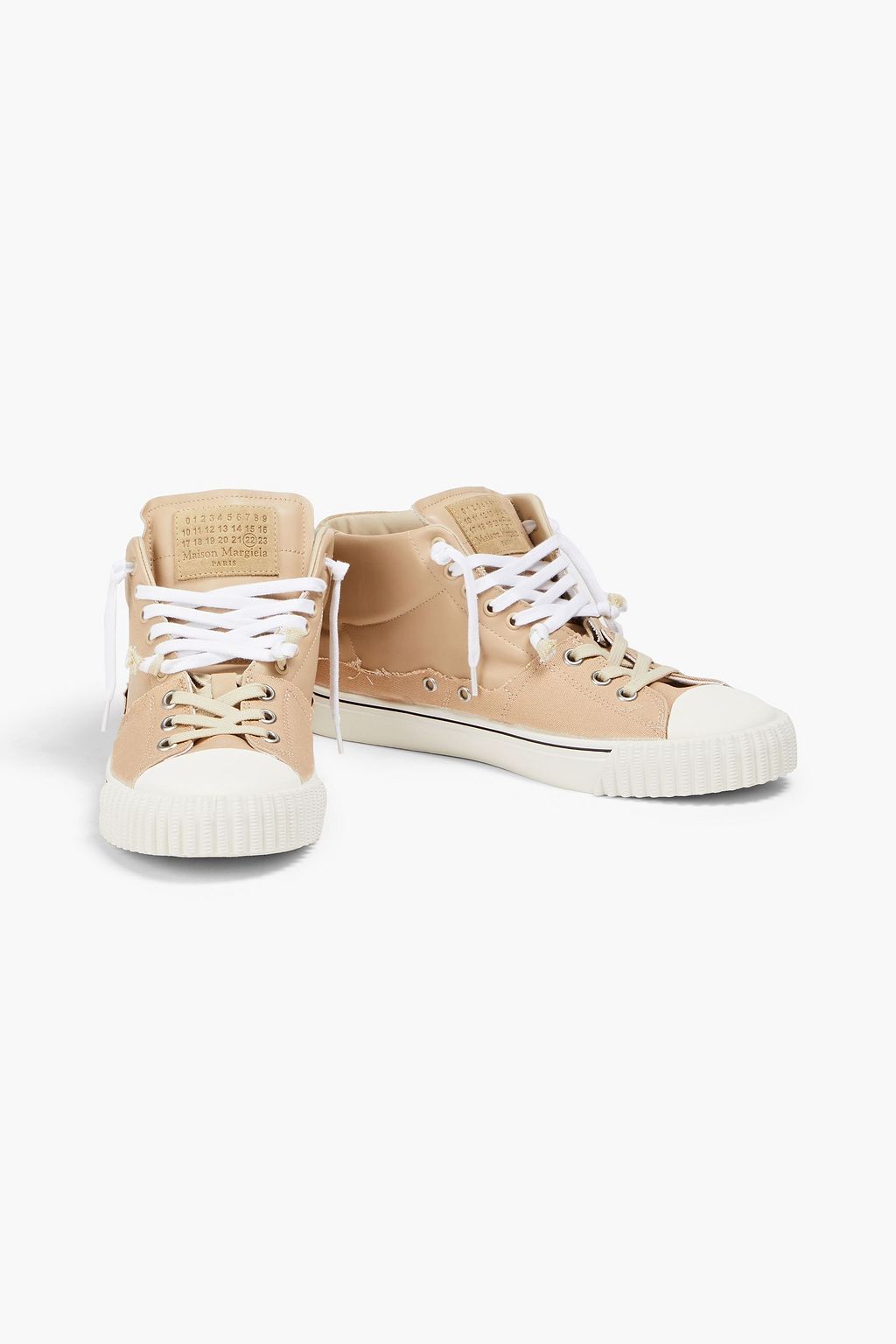 MAISON MARGIELA レザー&スエード ハイカットスニーカー
