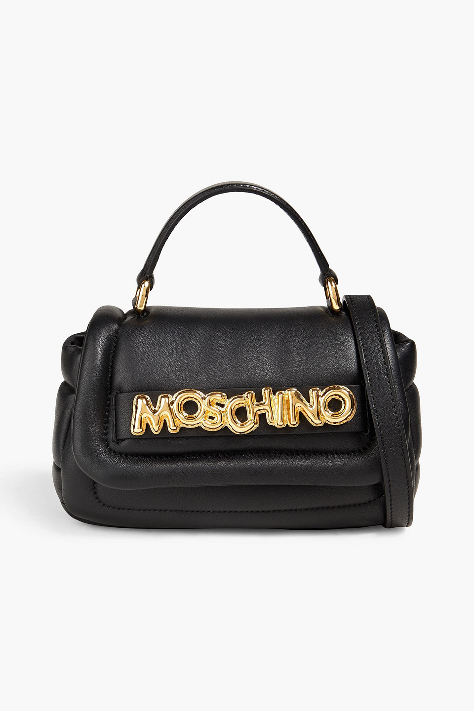 Moschino Tote Bag Aus Leder In Black