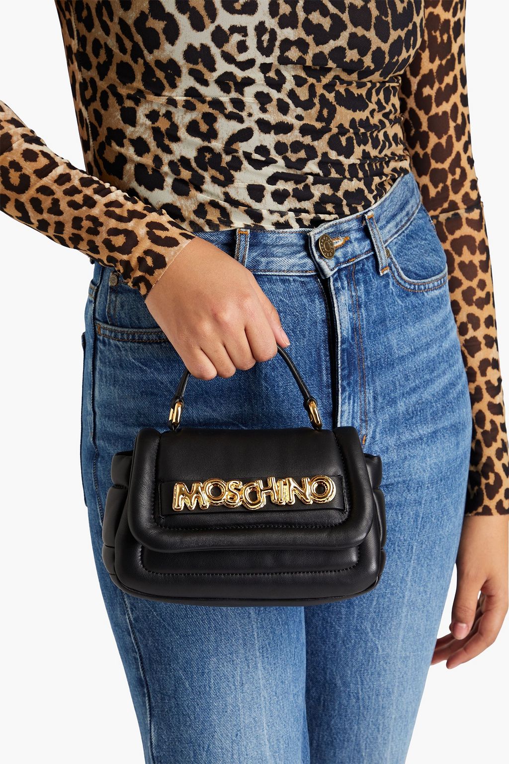 MOSCHINO حقيبة توت مصنوعة من الجلد