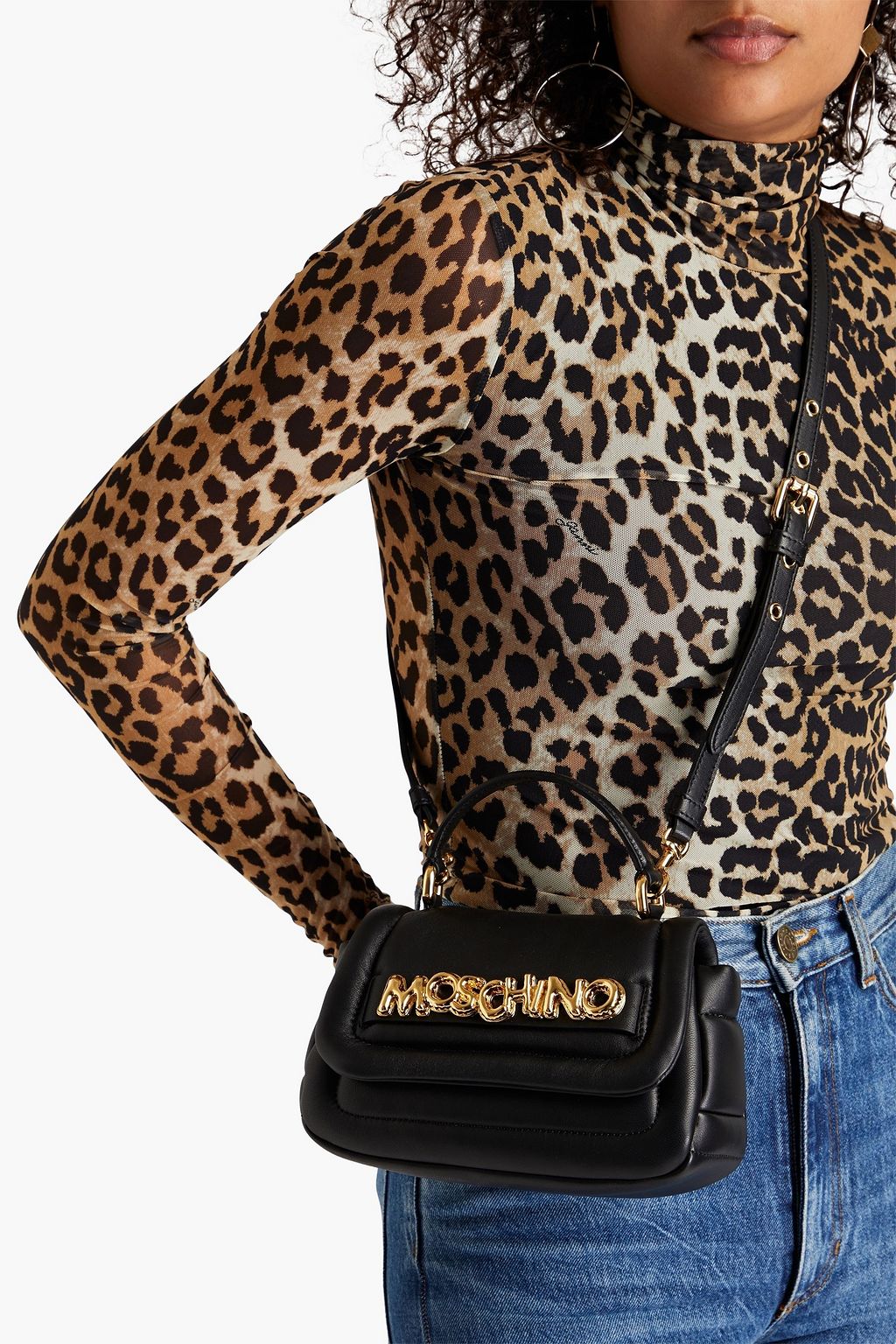 MOSCHINO حقيبة توت مصنوعة من الجلد