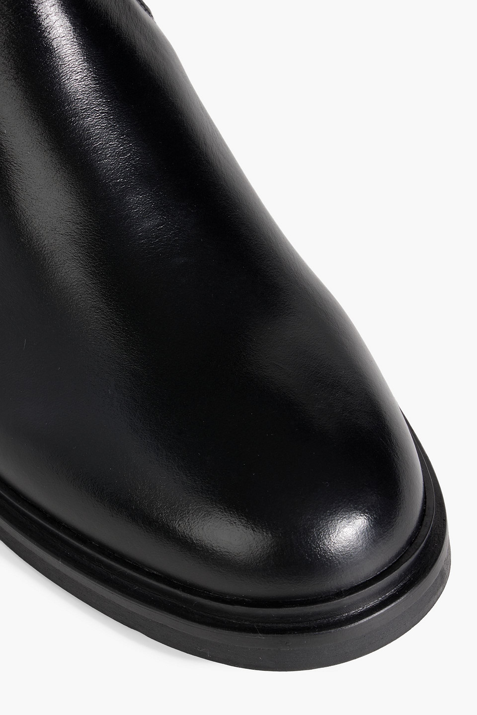 Shop Iris & Ink Eileen Leather Chelsea Boots In Black