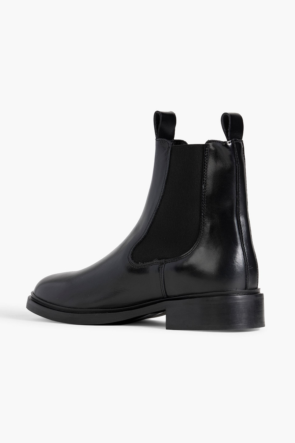 Shop Iris & Ink Eileen Leather Chelsea Boots In Black