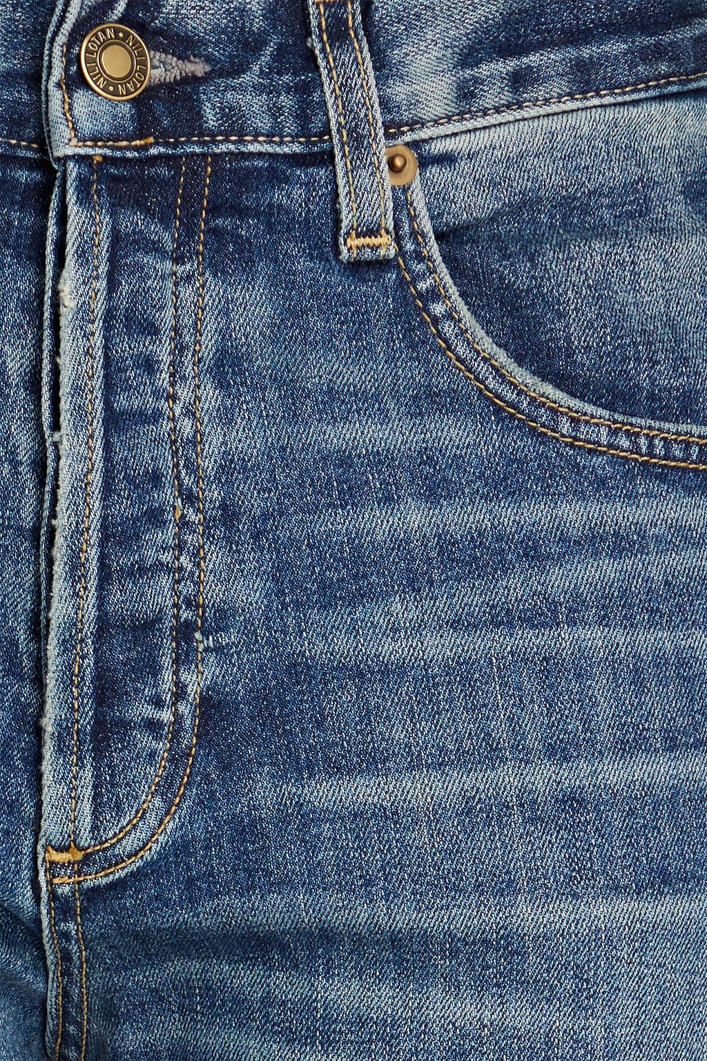 NILI LOTAN Distressed high-rise bootcut jeans