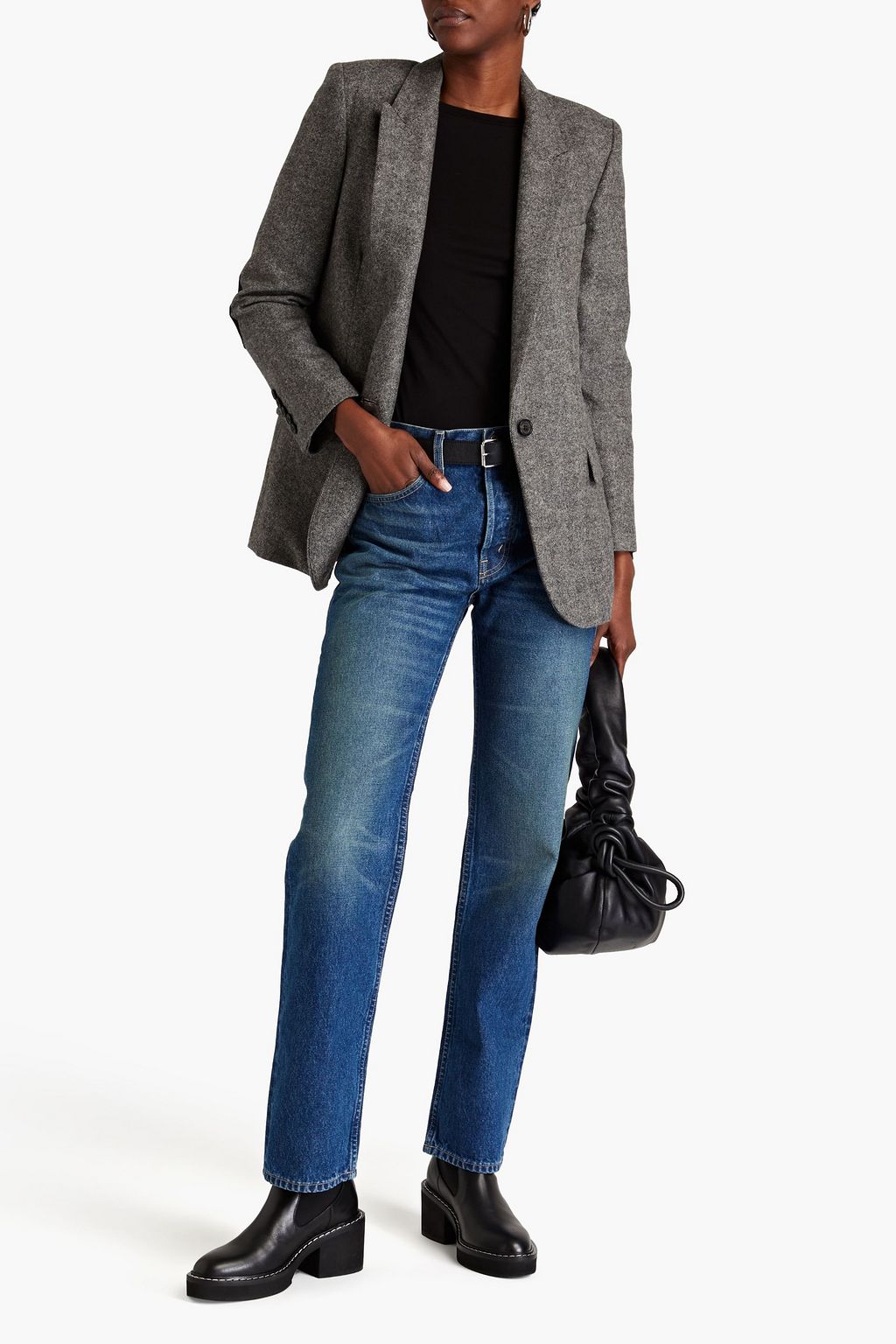 NILI LOTAN Herringbone wool blazer