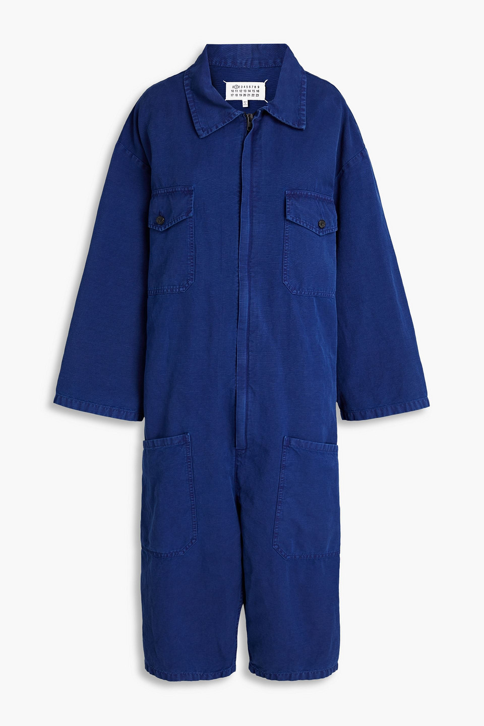 Maison Margiela - Cropped cotton and linen-blend jumpsuit - Blue - IT 36