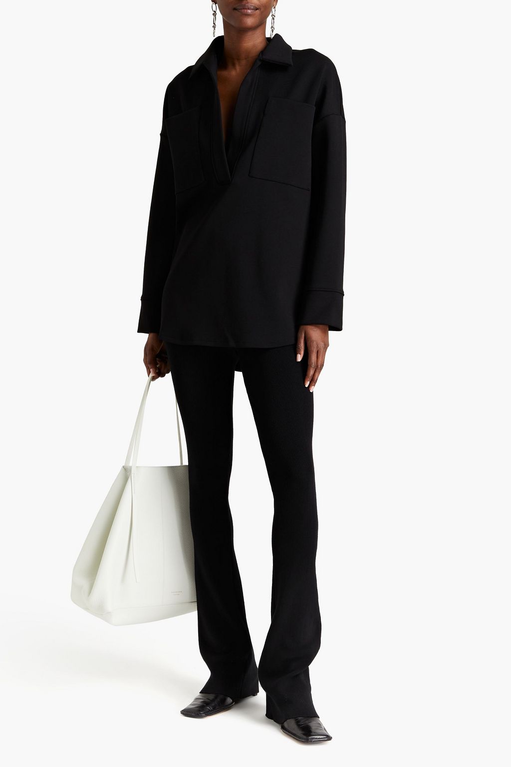 TOVE Vincent ribbed jersey shirt