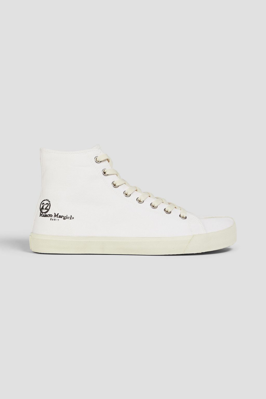 MAISON MARGIELA Logo-print canvas high-top sneakers | THE OUTNET