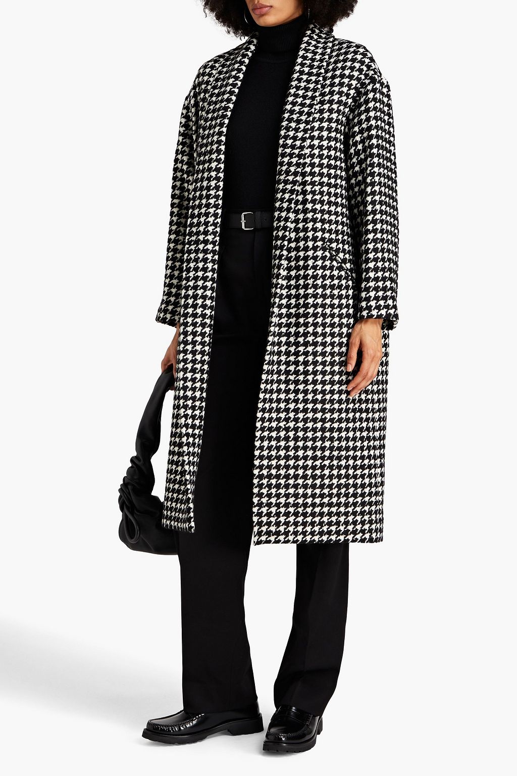 NILI LOTAN Houndstooth tweed coat