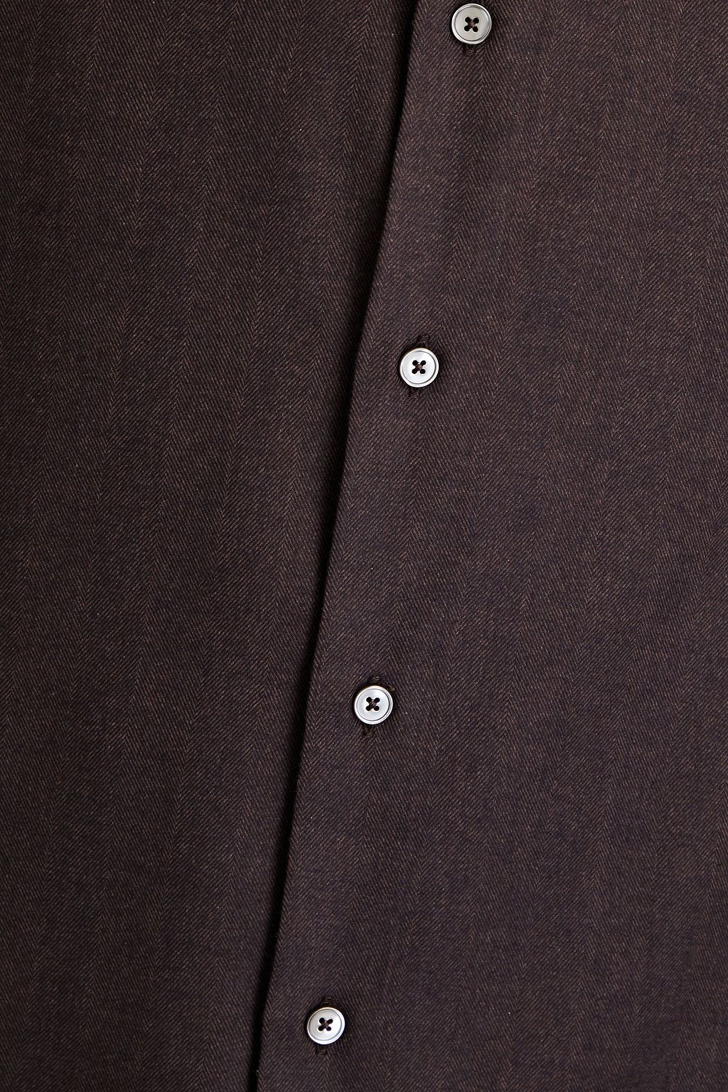 PAUL SMITH Herringbone cotton-blend flannel shirt