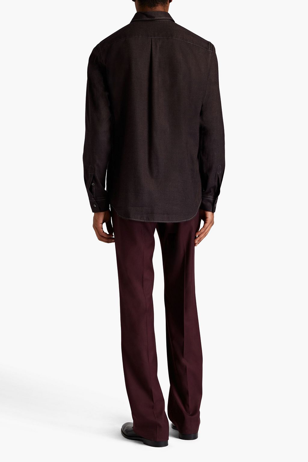 PAUL SMITH Herringbone cotton-blend flannel shirt