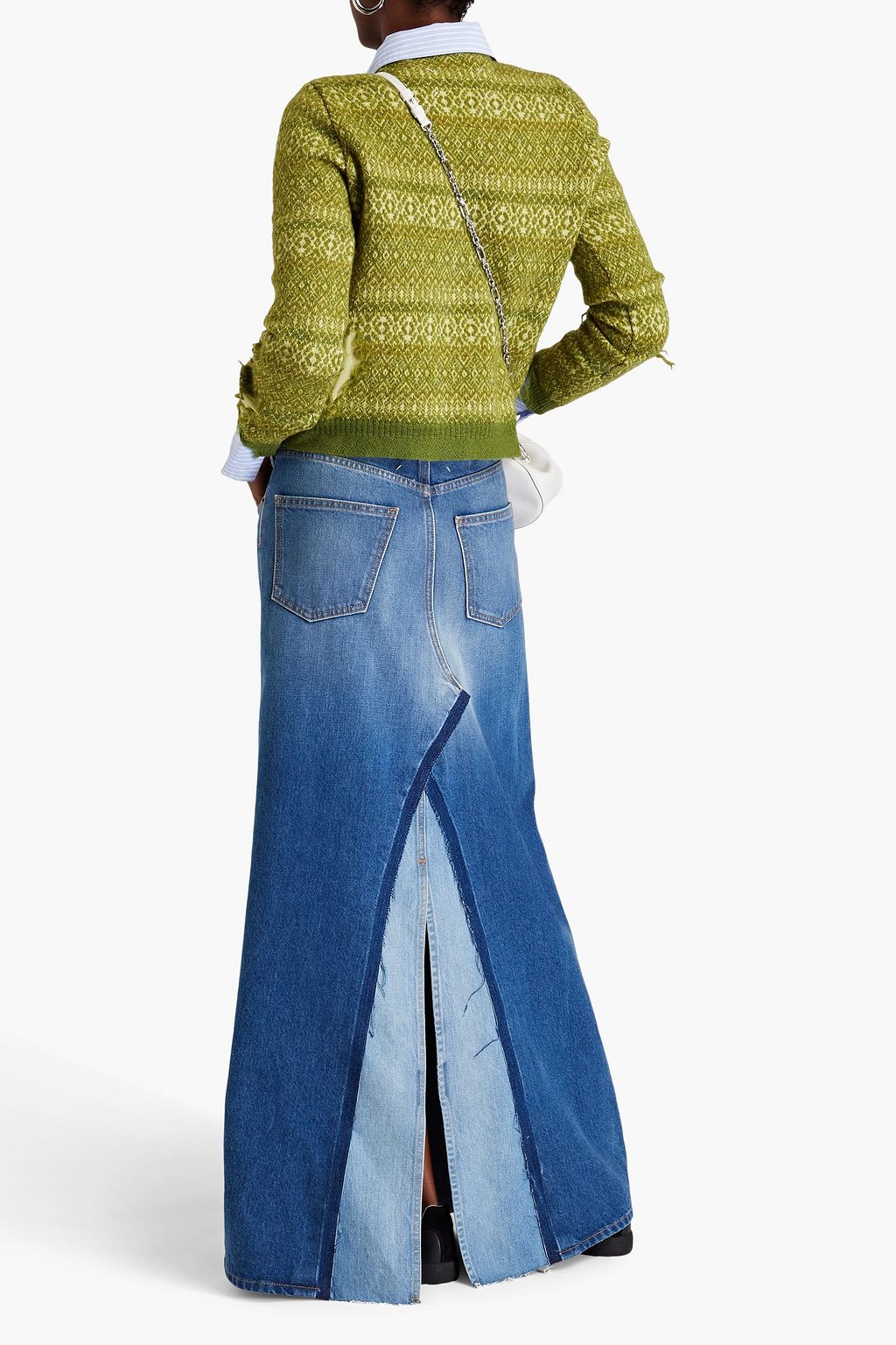 MAISON MARGIELA Faded denim maxi skirt
