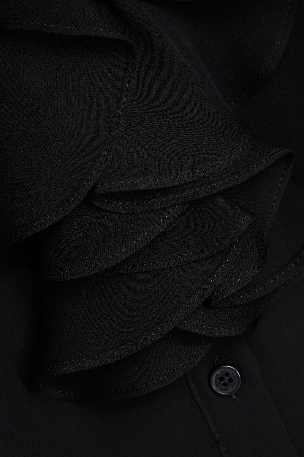 NILI LOTAN Ruffled silk-chiffon shirt