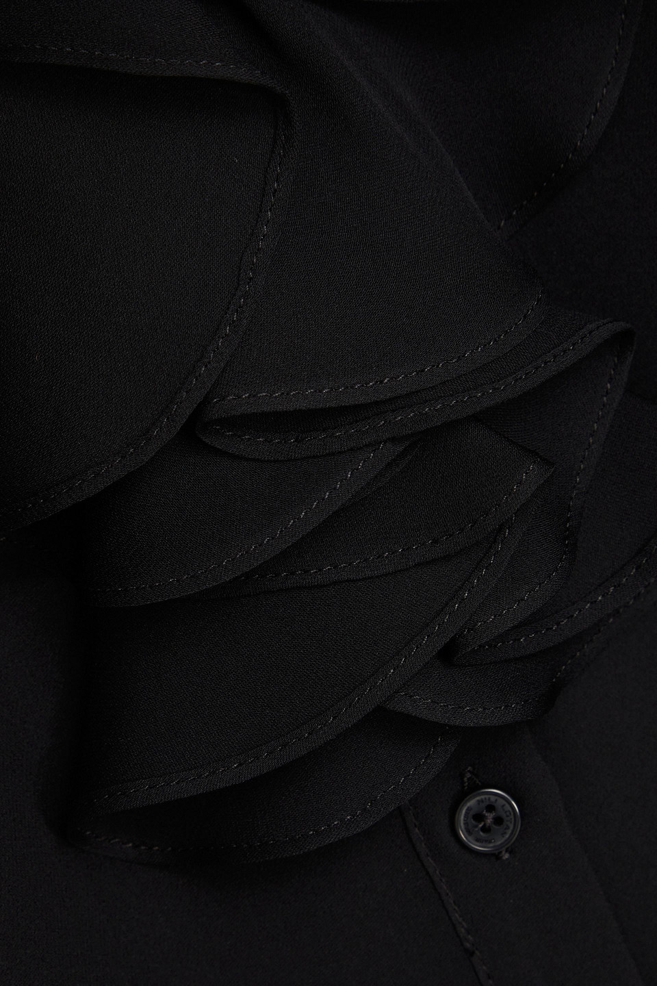 Nili Lotan Lily Ruffled Silk Blouse In Black