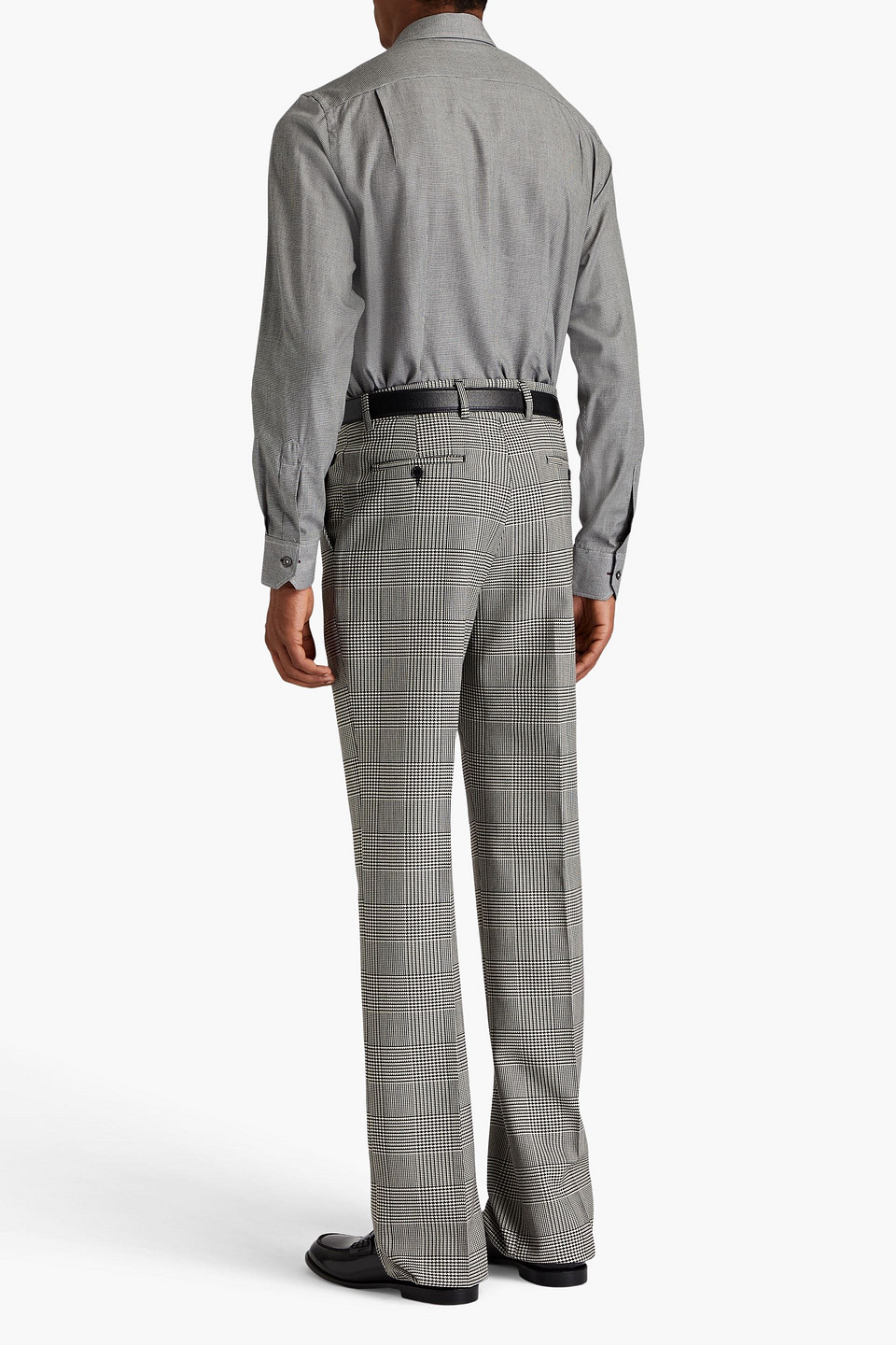 PAUL SMITH HOUNDSTOOTH COTTON AND LYOCELL-BLEND SHIRT