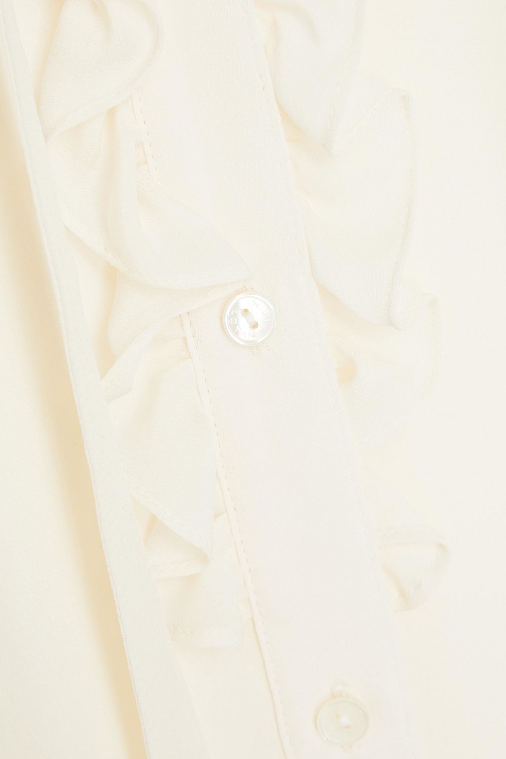 NILI LOTAN Miera ruffled silk crepe de chine blouse