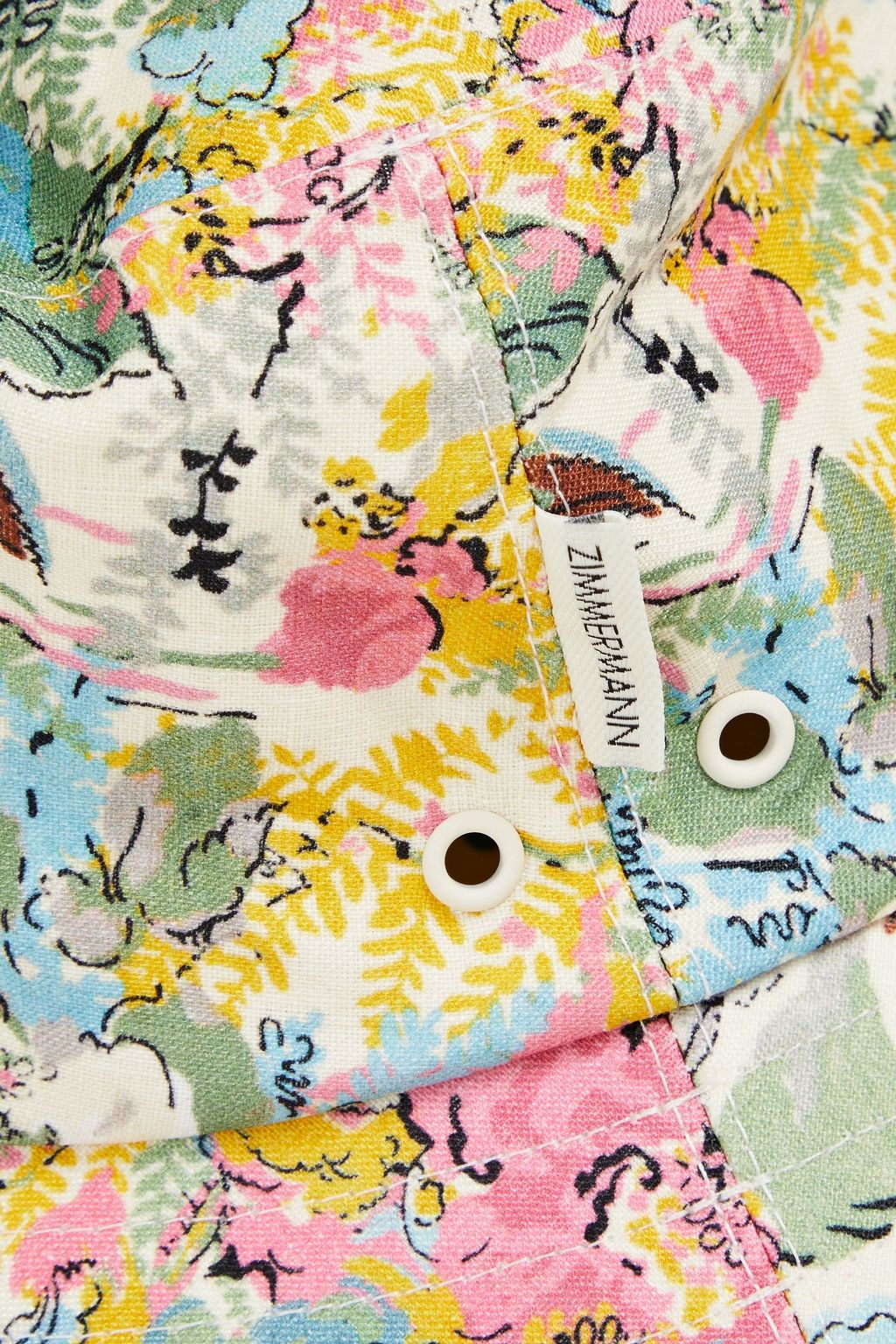 ZIMMERMANN Printed linen bucket hat