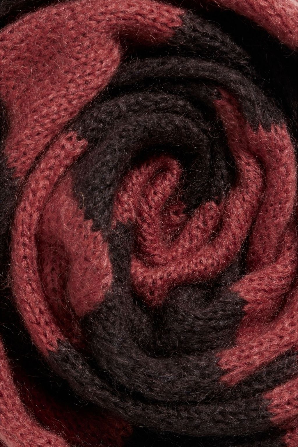 IRIS & INK Davina striped mohair-blend scarf