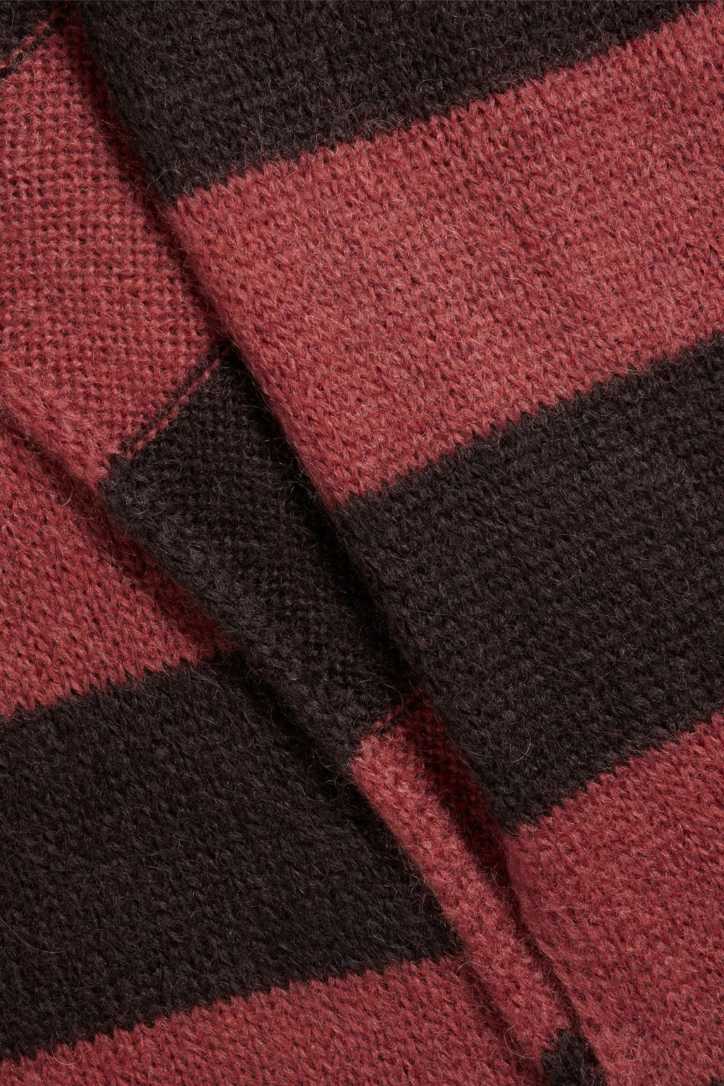 IRIS & INK Davina striped mohair-blend scarf