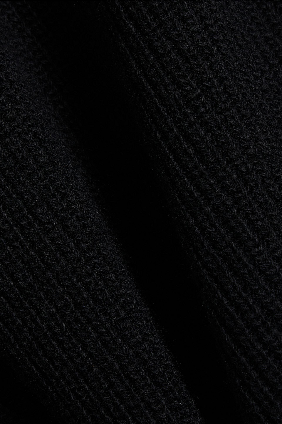 Shop Iris & Ink Olive Ribbed Merino Wool Turtleneck Sweater In Black