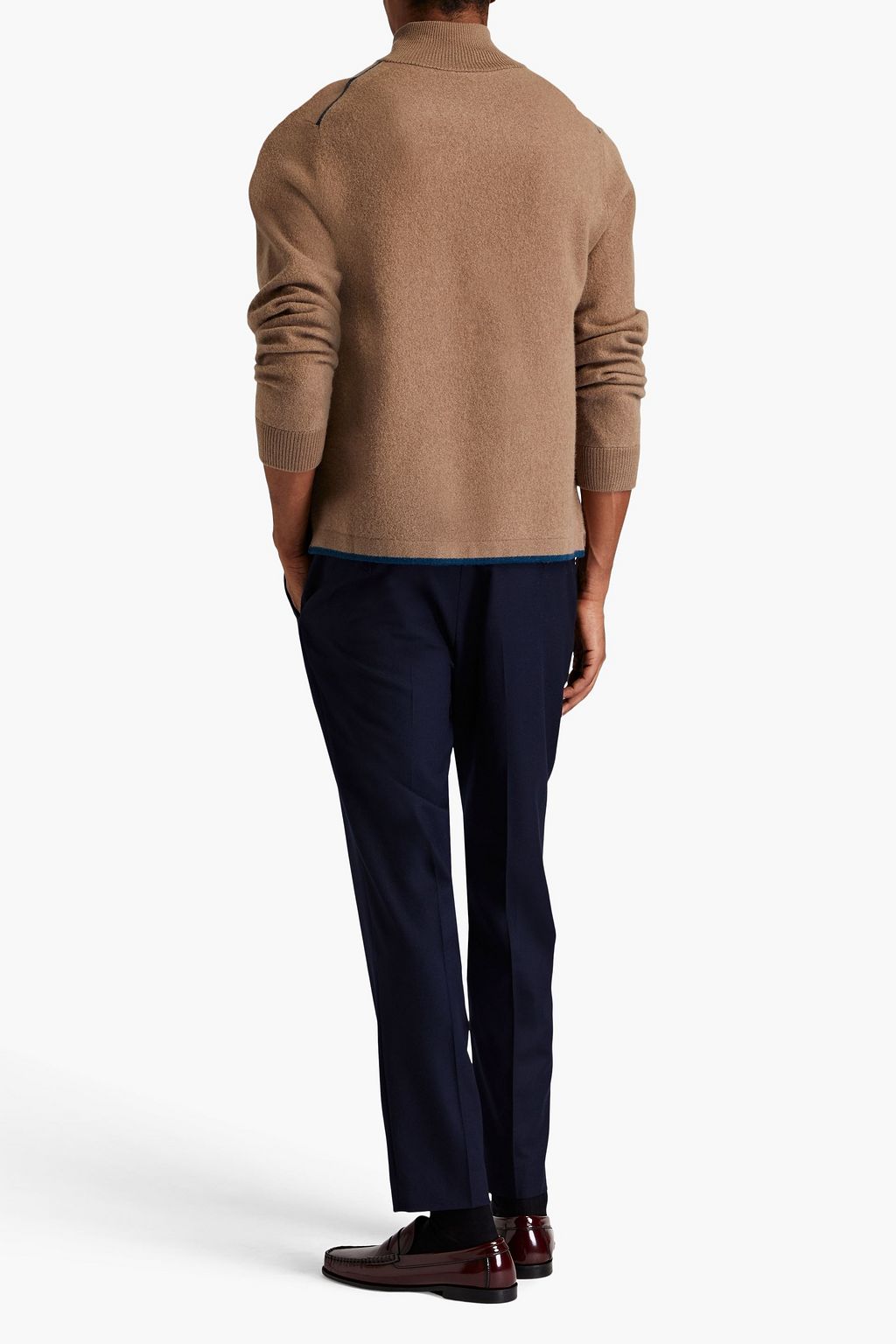 PAUL SMITH Merino wool and yak-blend half-zip sweater