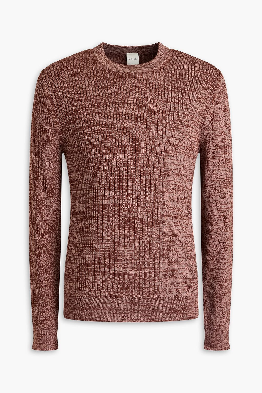 M lange ribbed cotton and merino wool blend sweater