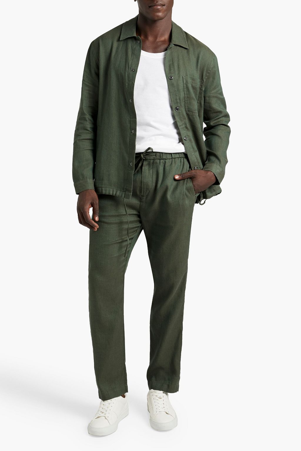 FRESCOBOL CARIOCA Diego linen and cotton-blend jacket