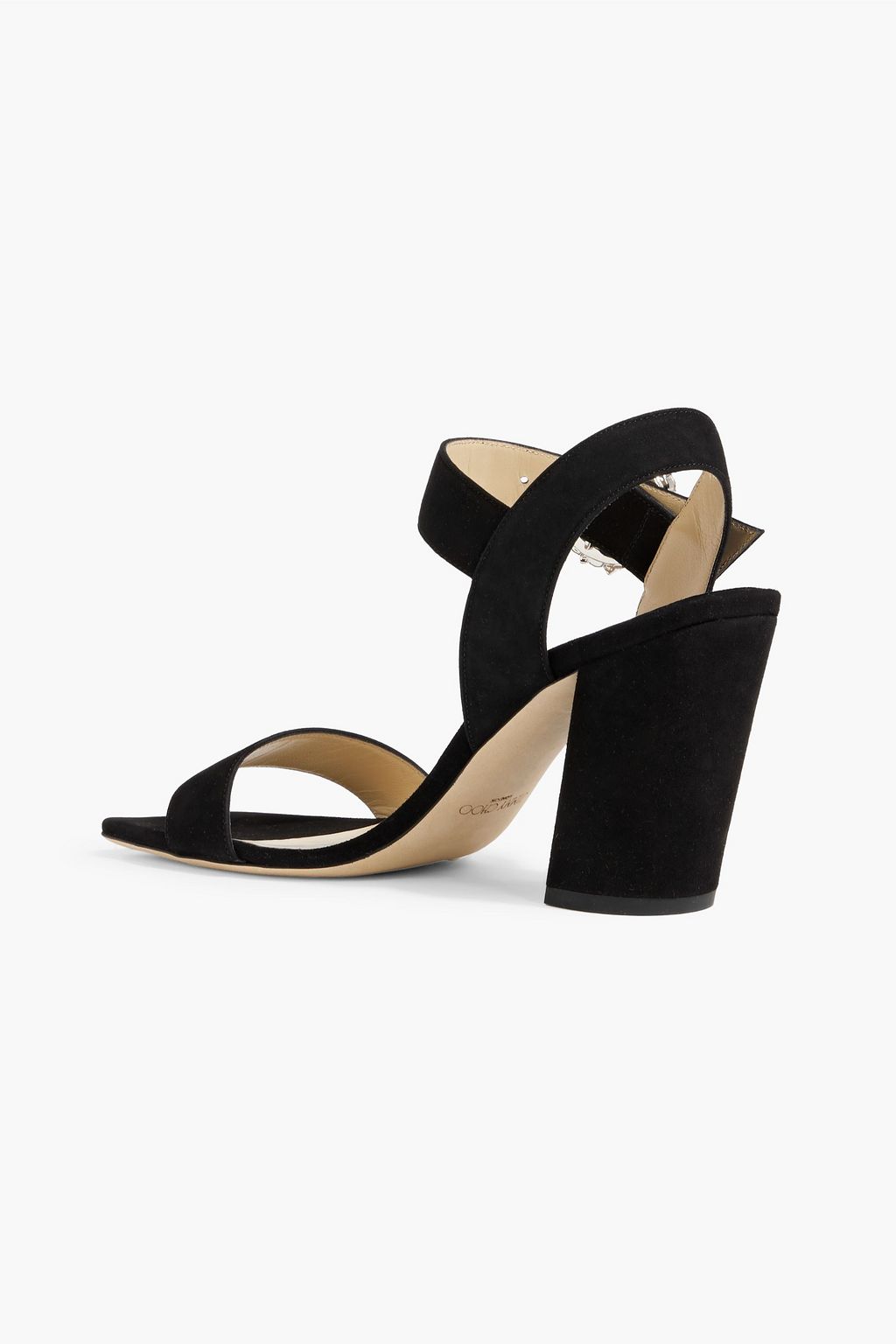 JIMMY CHOO Maysa 85 crystal-embellished suede sandals