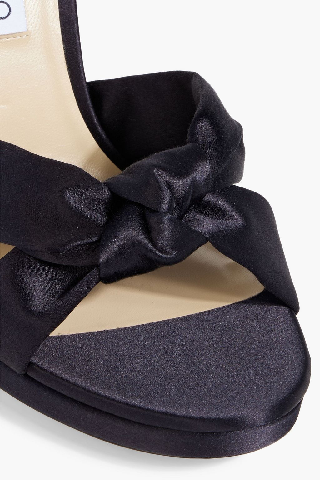 JIMMY CHOO Rosie 120 knotted satin sandals