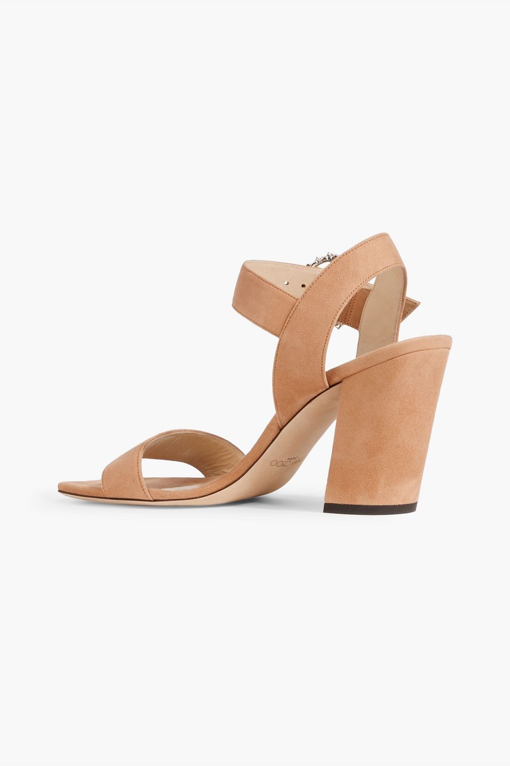 JIMMY CHOO Maysa 85 crystal-embellished suede sandals