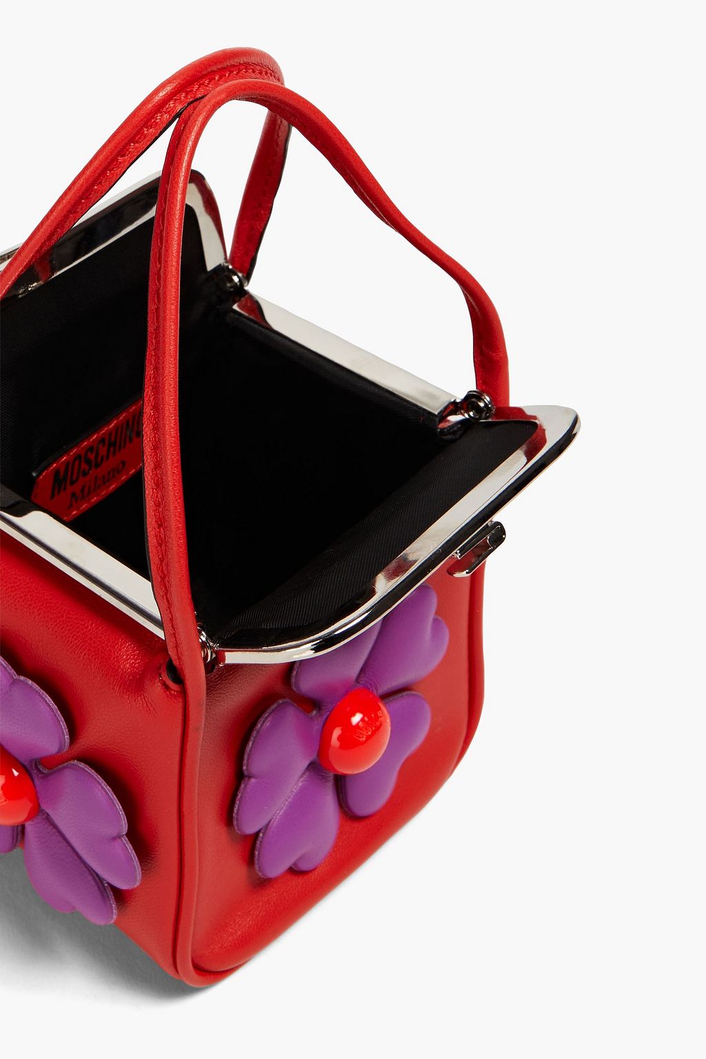 MOSCHINO حقيبة توت مصنوعة من الجلد الصناعي ومُزيّنة بزخارف الأزهار