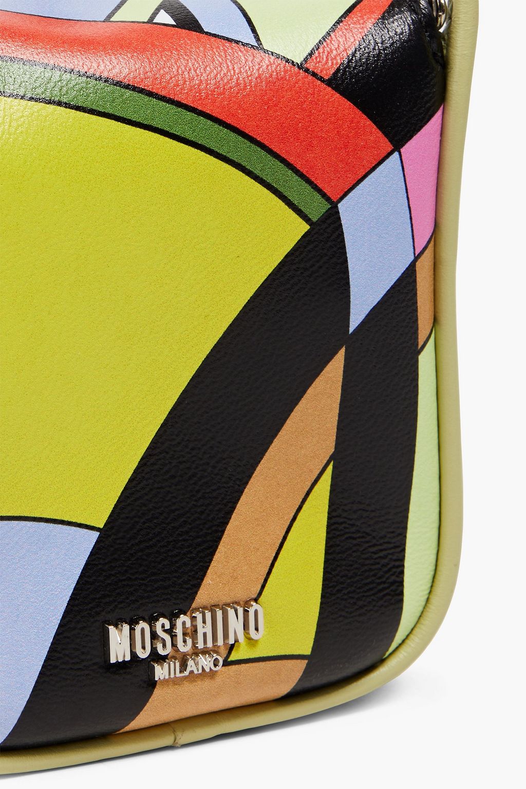 MOSCHINO 프린트 인조 가죽 토트 백