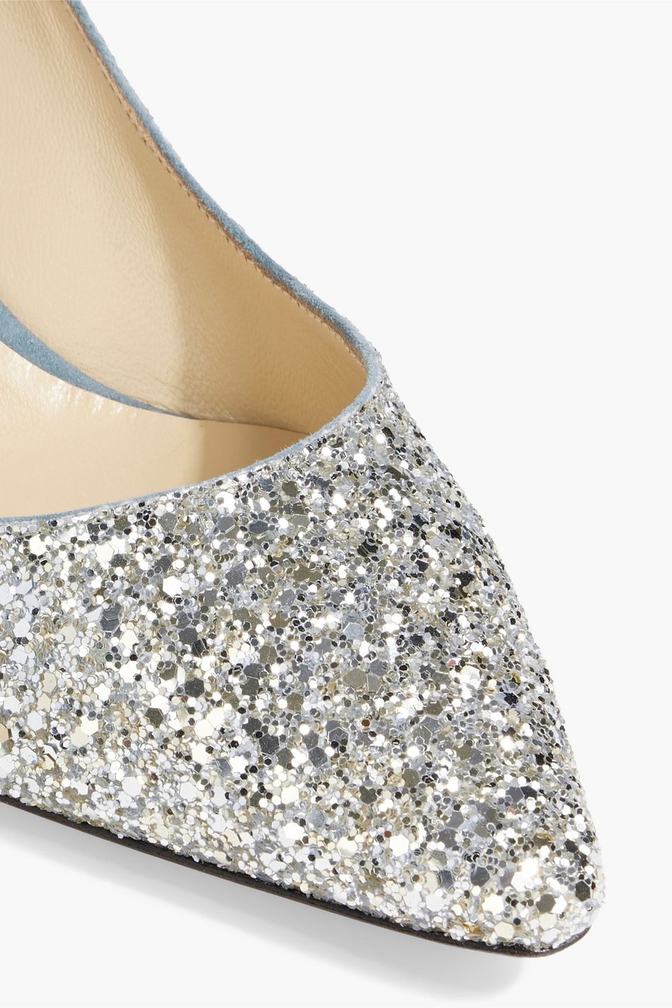 JIMMY CHOO Romy 60 dégradé glittered woven pumps THE