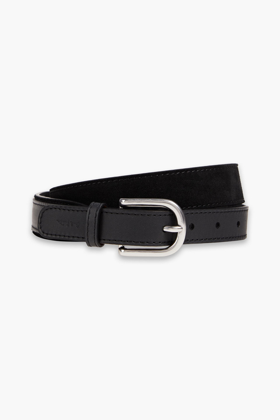 Suede and leather belt