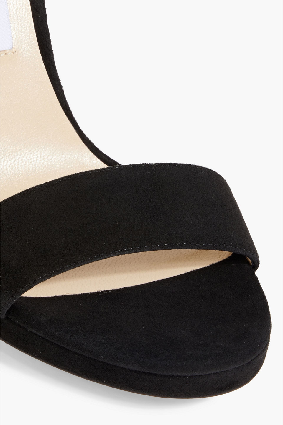 JIMMY CHOO MISTY 120 SUEDE SANDALS