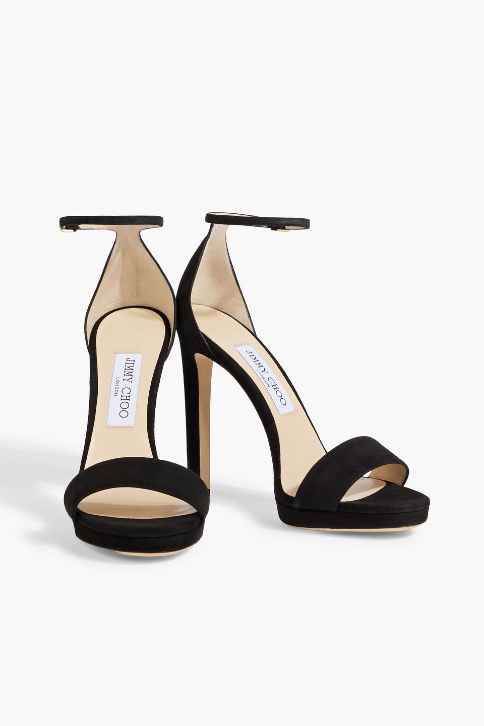 JIMMY CHOO MISTY 120 SUEDE SANDALS