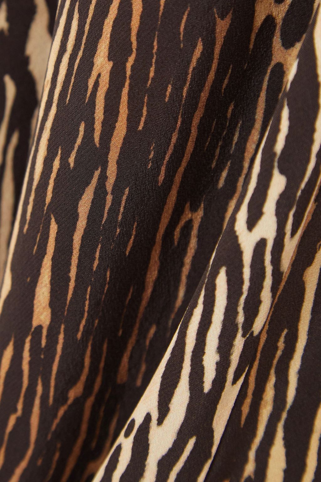 RIXO Angelina cutout flocked leopard-print silk-crepe midi dress