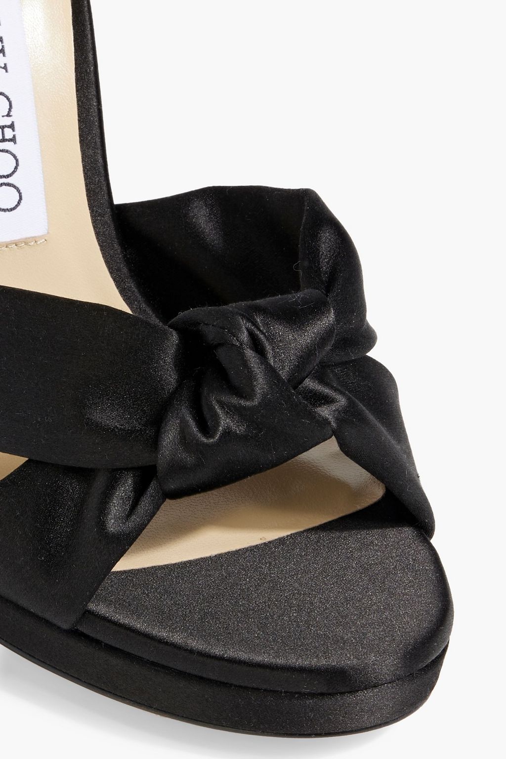 JIMMY CHOO Rosie 120 knotted satin sandals